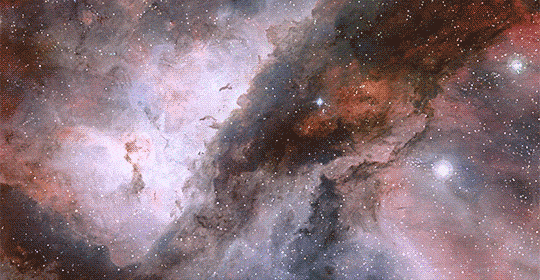 Flying Across The Universe Part 2 (From Top to Bottom: Cone Nebula, Omega Nebula, Carina Nebula