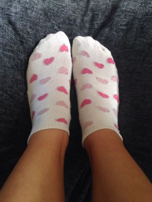 tigerfoxy: Cute Gym Socks With Pink Hearts and Sparkles