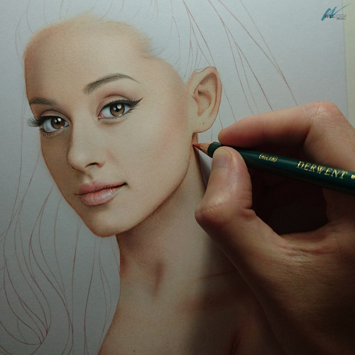 Ariana Grande II, in progress.- My Facebook page: http://facebook.com/willcostaillustration- My inst