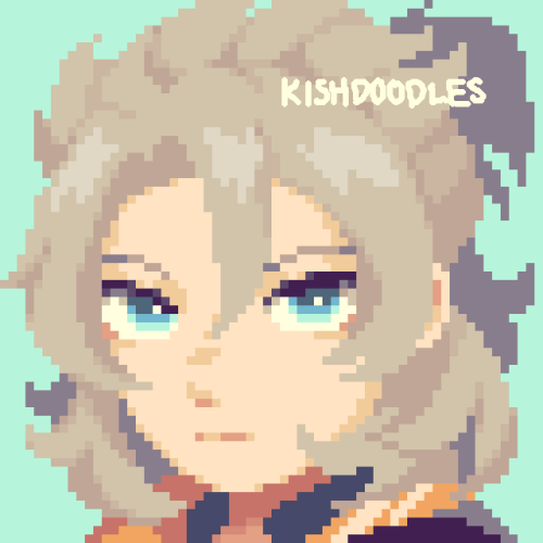 64x64 Pixel Albedo Icon! This was mainly a test for a pixel workflow but I really enjoyed doing this