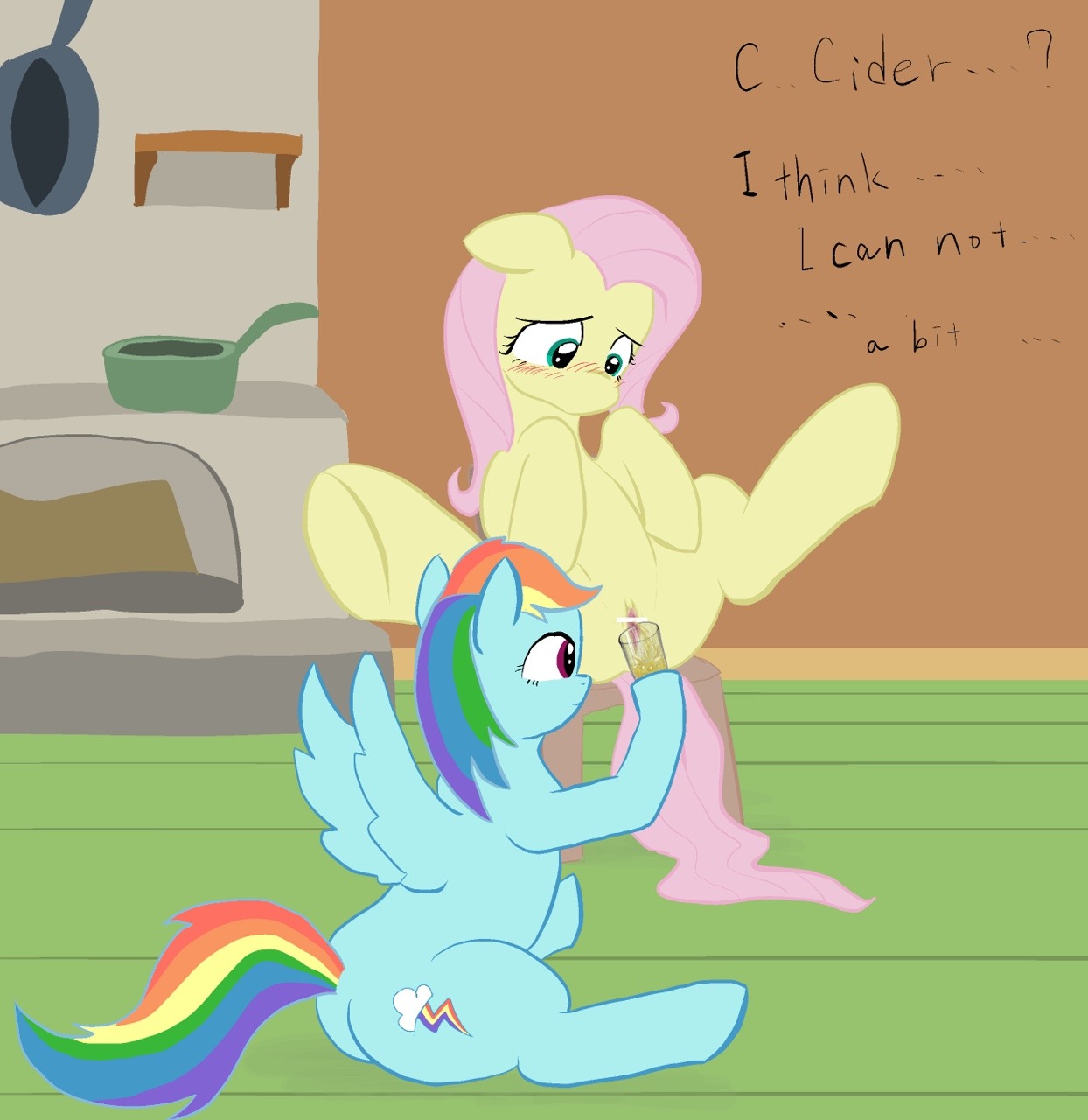 Rainbow and fluttershy by request