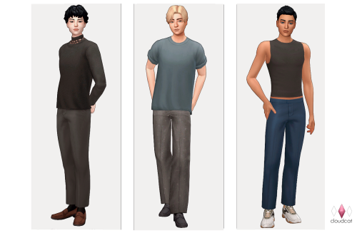 cloudcat:Savo CollectionA 10-piece set for male sims, consisting mostly of basics in cool winter col