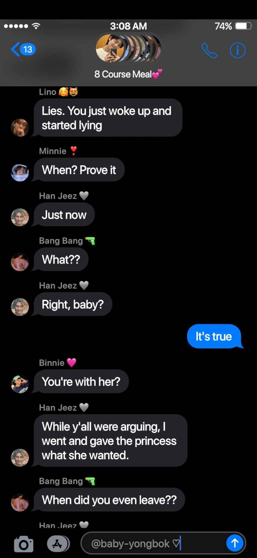 Poly SKZ!Fake Texts - Texting The Group Chat To Ask For "help"