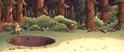 rum-and-shattered-dreams: More practice with coloring some of the backgrounds I drew for @gfdeepwood