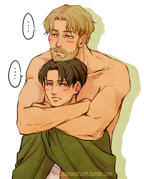 look at these cute lovebirds!! get a room!!bonus: the rough draft aka my favorite levi face I’