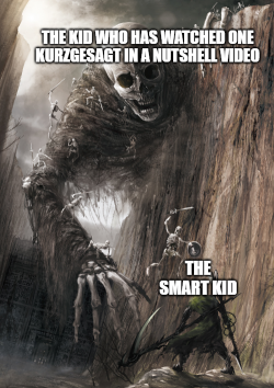 not exactly a science meme but a meme about somebody who talks about science