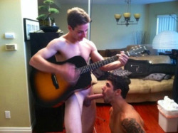 adirtyzdog:  steve1533:  When u said u can play the flute while I play my guitar I didn’t know this is what u had in mind uncle   dirtydogs