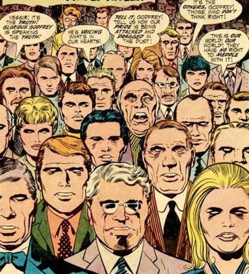 70sscifiart: Jack Kirby, 1971 Trump supporters
