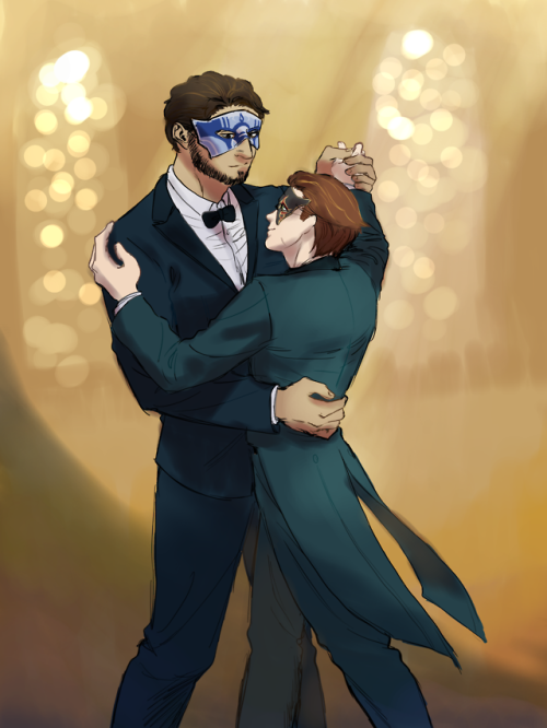 Marinspettore for japan kiss day, May, 23rd& the boys from my modern au at a masquerade ball (ci