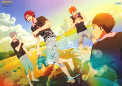 Artbooksnat:  A Double Dose Of Free! Eternal Summer In Newtype Magazine (09/2014),