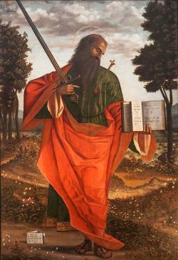 elegantiaearbiter:  Saint Paul, by Vittore Carpaccio, Chiesa di San Domenico, Chioggia.