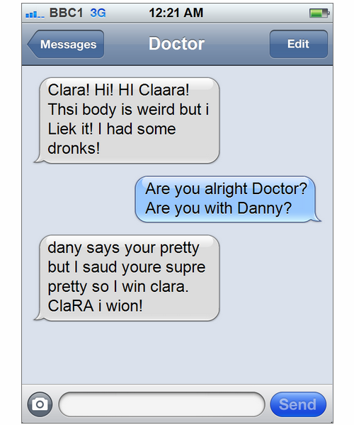 clarasavedgallifrey:   Whouffle AU: 12 Drunk texts Clara