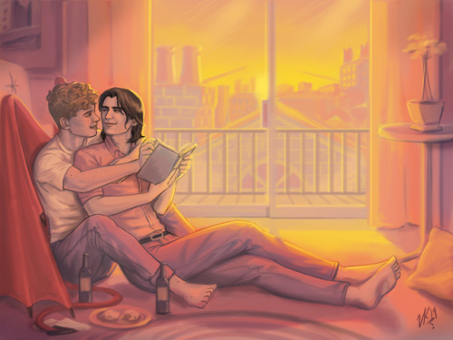 vkelleyart: Happy Saturday! As I mentioned last week, I’m working through a trio of post-canon happy