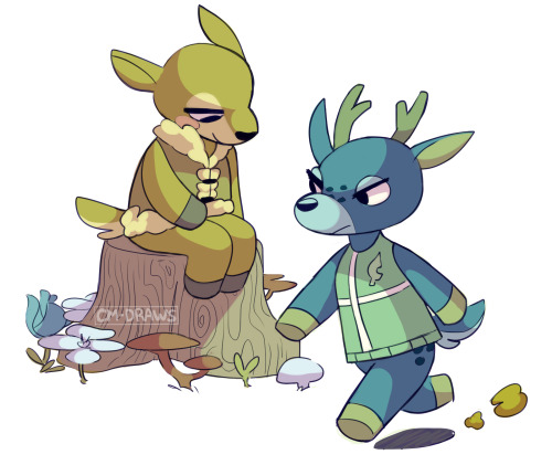 i’ve been replaying my copy of acnl lately and i still cant believe i got 2 cute deer villagers this