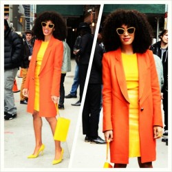 oh-mistahjeffreh:  A little #Solange. #Yellow.