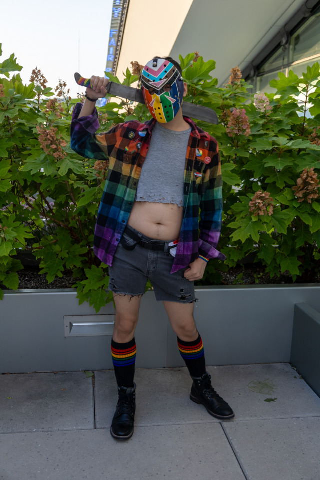 Sharing with you all this gay Jason Voorhees cosplay I did for an anime con back in July