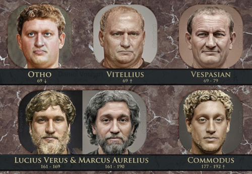 youdonthavetogotocollege:awed-frog:Digital artist Daniel Voshart recreates the ‘real’ faces of Roman