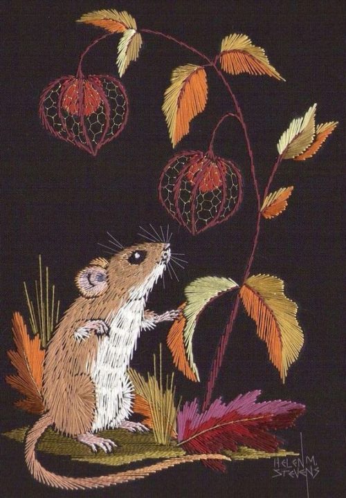 cafeinevitable:Hand Embroidery by Helen M. Stevens