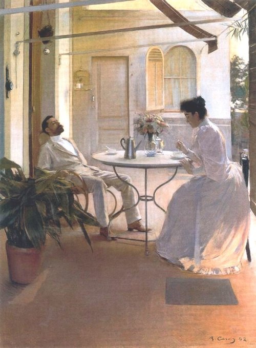 cavetocanvas:  Ramon Casas, Interior al aire libre, n.d. 