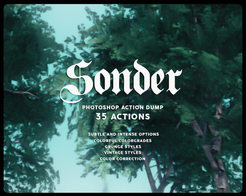 intramoon: SONDER; a photoshop action dump by intramoon. Some of the colorgrades and adjustment styl