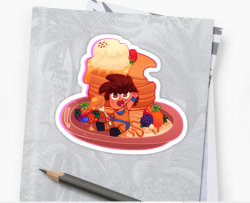 puppykakarot: The super yummy Goku and Vegeta that @luluthir and I worked on together are up on RedBubble as stickers now!! Which is good news if you’ve ever wanted some cute sugary sweet saiyans to keep you company :D I know I do!!  ah, they look great