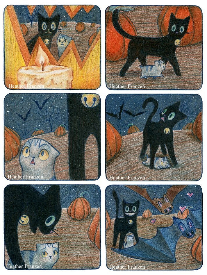 catsbeaversandducks:  Scaredy Cat &ldquo;Scaredy Cat is my first picture book,