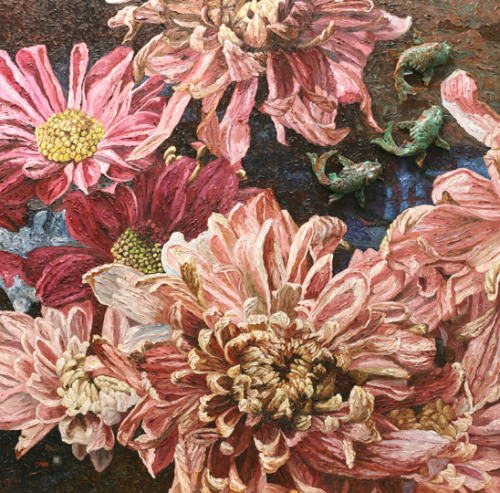 leuc:  Jonathan Ching, The Birth of Venus, 2013 Oil and hammered Copper 