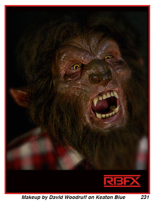 #MonsterSuitMonday Continuing with RBFX, here’s a nice wolfman makeup as applied by David Woodruff o