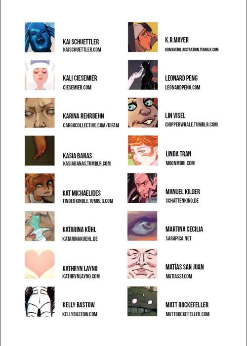 fifthelementbook:Here is our final artists line up!!we finally ordered our test print to make sure e