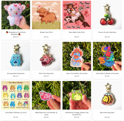 I updated my store today and I’ve got cute and weird stuff on my online store!If anyone wants to sup