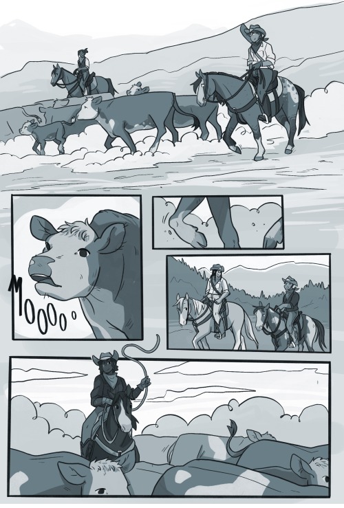 fawnduu:  Some pages from Big Cats the Lesbian western comic ive been working on!(not in order)  I actually just finished the first book. Once I finish the epilogue I will be printing it but until then i am updating the PDF on my Patreon ! 