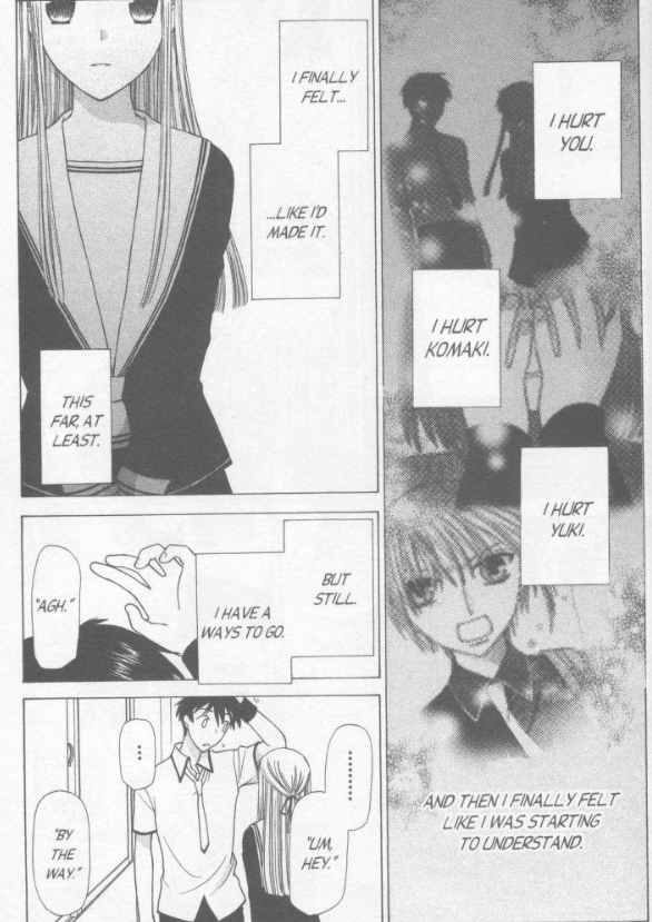 because of tohru, yuki was finally able to show his emotions around ot