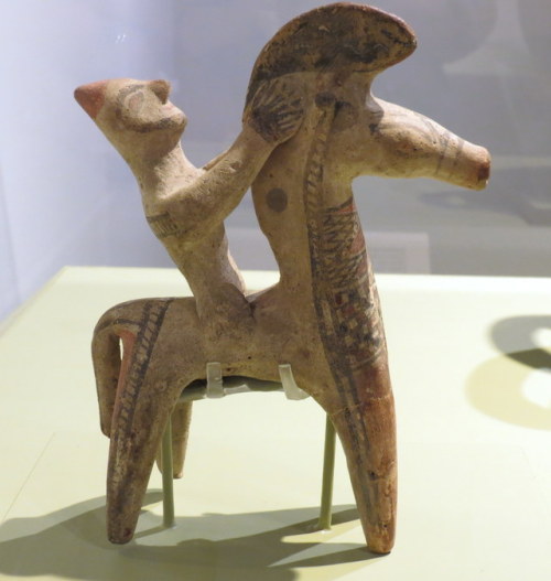 barnsburntdownnow:Horse and RiderCypro-Archaic I, ca. 700-600 BCETerra cotta, from Cyprus