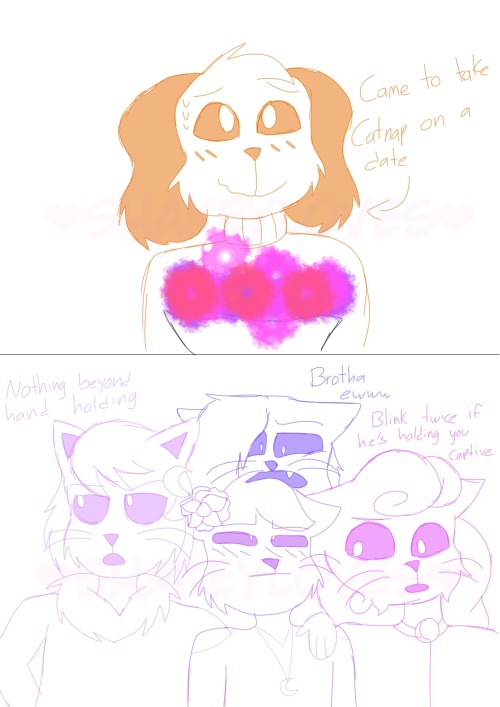 For Catbros: Playful Make Fun Of Catnap When They Find Out That Catnaps Crush Is Dogday Yet Be Supportive