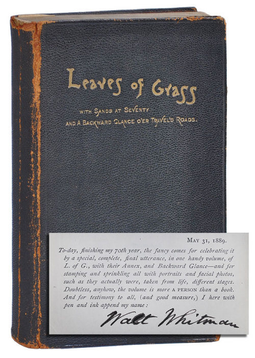 New Arrivals: &quot;Autograph Special Edition&quot; of LEAVES OF GRASS, WITH SANDS AT SEVENTY &amp; 