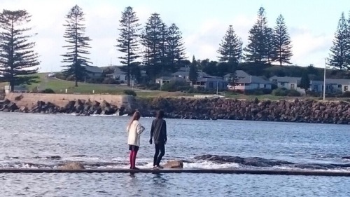 My brother and I found this sea-bath on our road trip and walked all the way along the edge before w