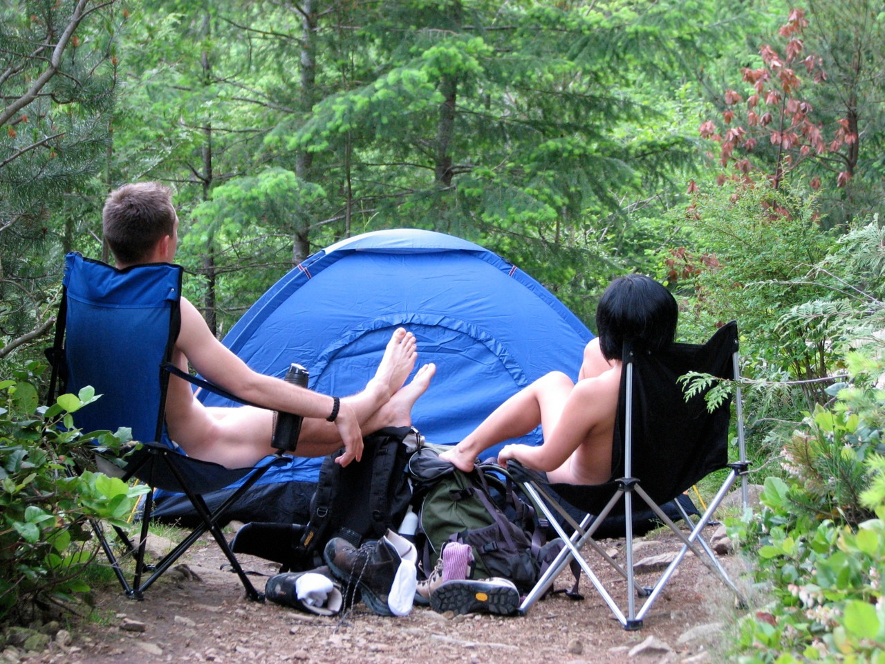 thehomenudist:  Camping