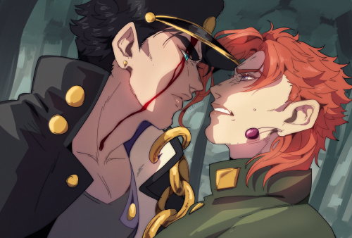 Redraw of that One Scene from the Stardust Crusaders OVA :^)c