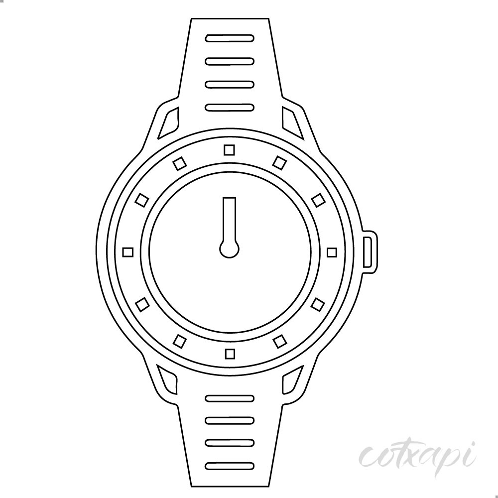 Watches icon in vector Quartz watches Chronograph watches Wrist watches outline in vector