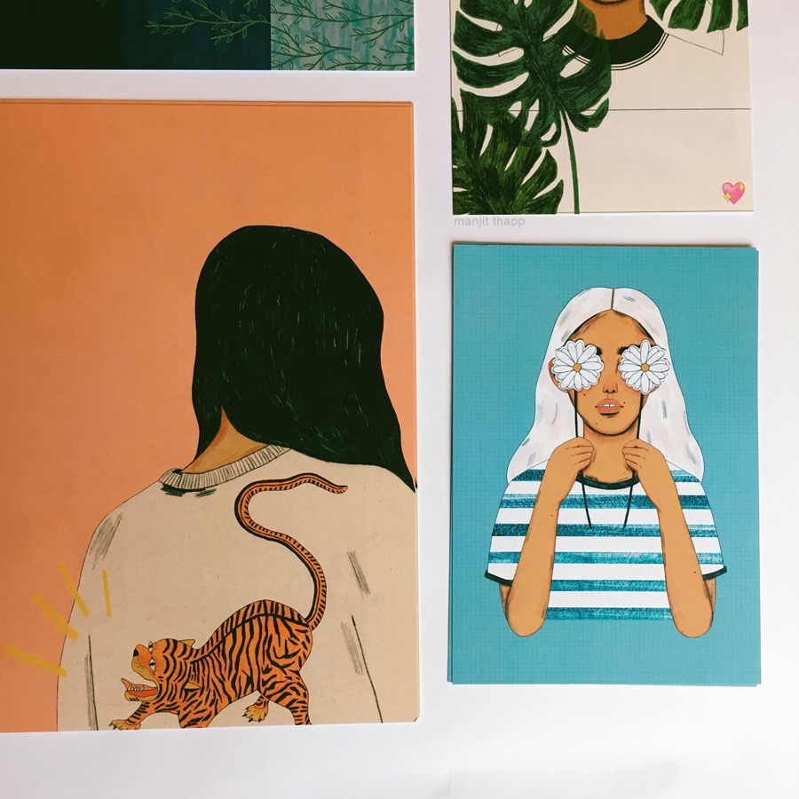 manjitthapp:  Restocked a bunch of prints, sticker sheets and comics that were sold