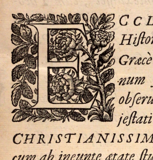 Finely engraved initial letter Paris 1668