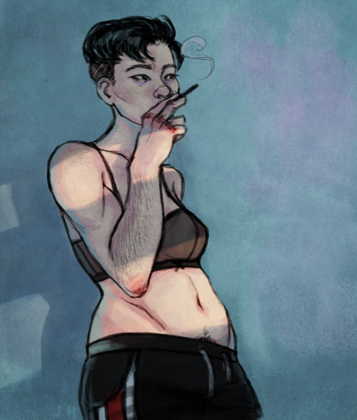 confusedlucifer:first morning cigarette