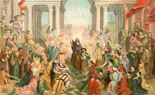 Jesus Entering Jerusalem by Gustave Dore