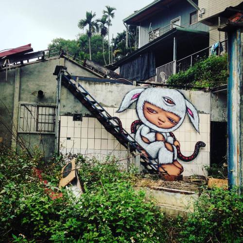 Another new piece by Thai artist Alexface @alexfacebkk in an Aboriginal Village in Nantau, Taiwan fo