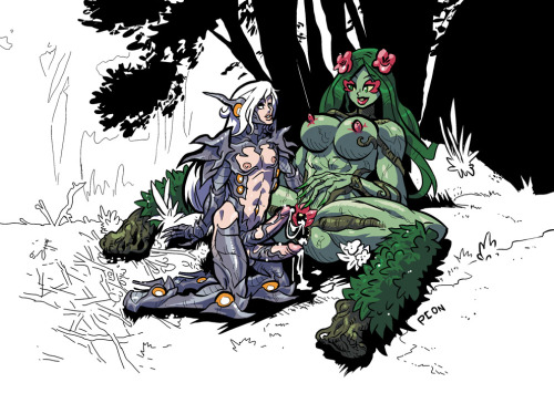 Urrgh, why aren’t I sleeping. Bio armor guy and plant girl just had a tender moment.