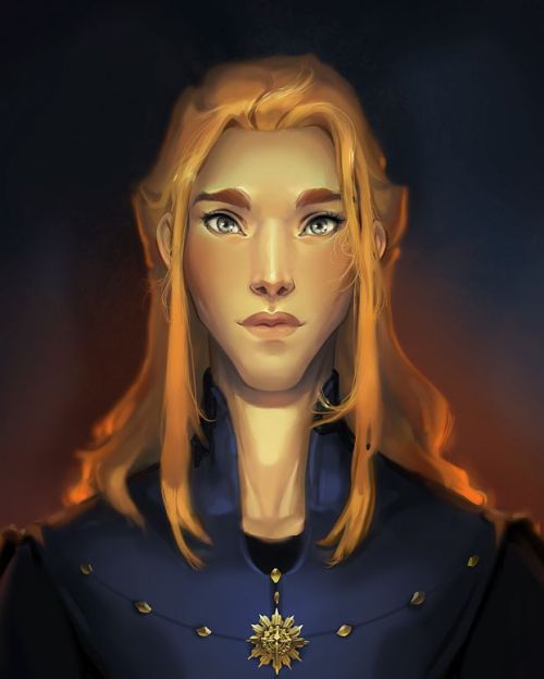 Some art of my cleric Cirian Aster.  Second portrait is older by about a year.