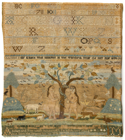 philamuseum:“Without a Stitch: Adam and Eve in Samplers,” on view in gallery 271, explores schoolgir