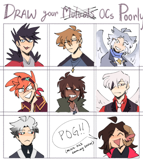 did it again with my ocs but theyre actually drawn poorly