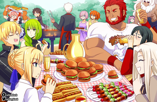 artistblack:my submission for the fgo bbq contestbonus emiya