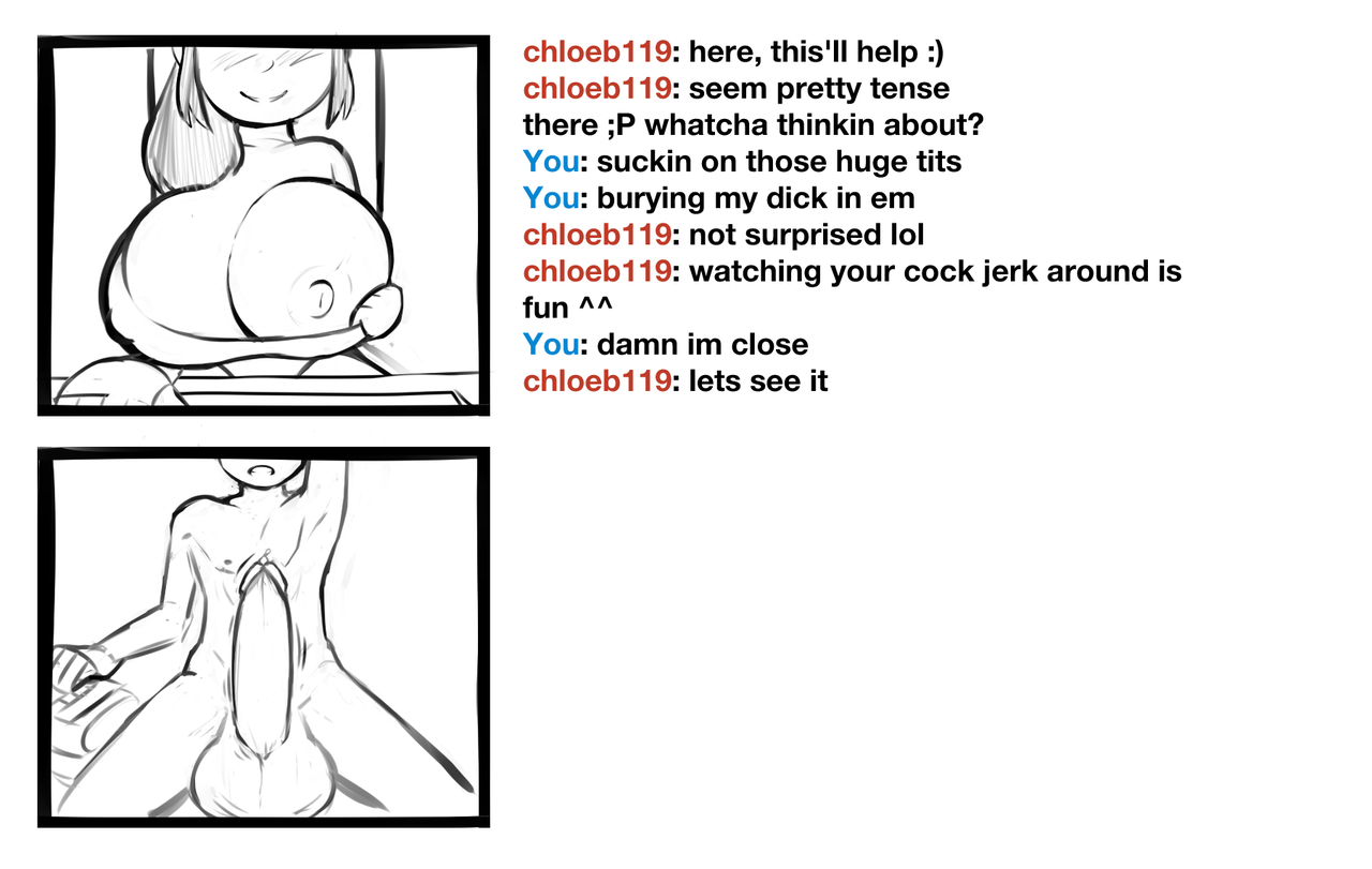 jinnsart: when a very frisky chloe goes on a chat site  twitter / support me! 